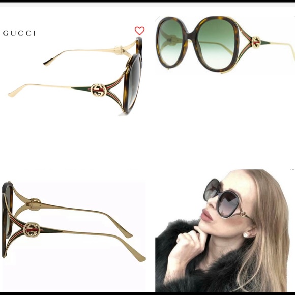 GUCCI OVERSIZED OVAL WITH STATEMENT ARMS WITH GUCCI’S LOGO SUNGLASSES main image 11